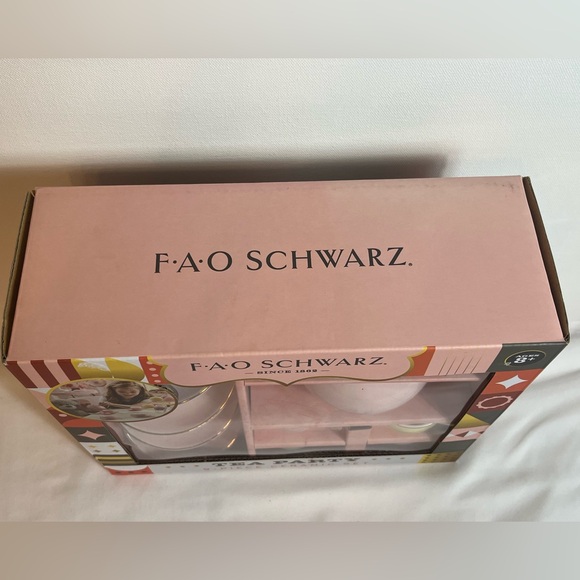 F.A.O Schwarz 9 Piece-3 Color Tea Party English Porcelain Set-Hand Painted Glaze - Picture 2 of 11